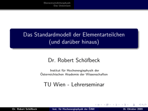 Das Standardmodell der Elementarteilchen