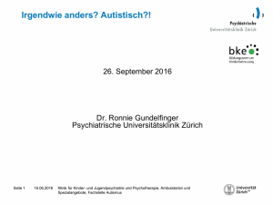 Referat Autismus/Dr. Ronnie Gundelfinger