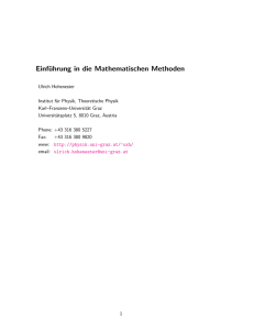 Einführung in die Mathematischen Methoden