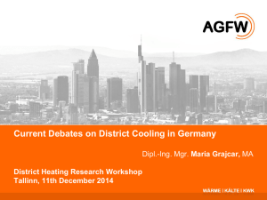 Current Debates on District Cooling in Germany