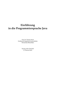 Einführung in die Programmiersprache Java