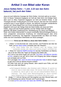 1. Brief des Johannes 2.23 wer den Sohn bekennt - die