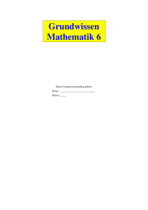 Grundwissen Mathematik 6