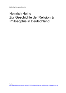 Heinrich Heine Zur Geschichte der Religion