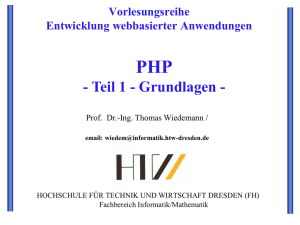 PHP - HTW Dresden