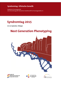 Syndromtag 2015 Next Generation Phenotyping