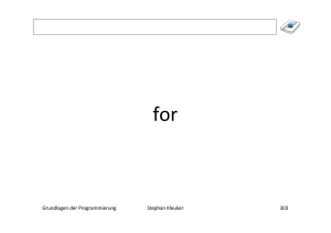 Stephan Kleuker 303 Grundlagen der Programmierung