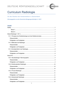 Radiologie Curriculum