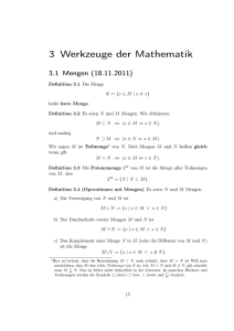 Kapitel 3: Werkzeuge der Mathematik