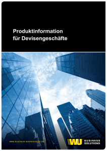 Produktinformation für Devisengeschäfte