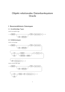 Notizen zu den objekt-relationalen Elementen in Oracle