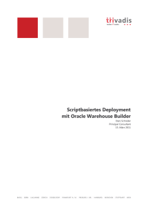 Scriptbasiertes Deployment mit Oracle Warehouse