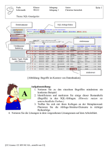 Arbeitsblatt SQL-Grundgerüst Lösung