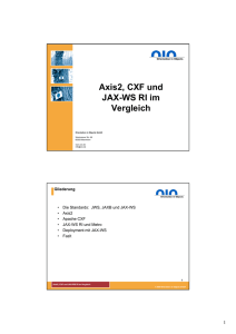 Axis2, CXF und JAX-WS RI im Vergleich