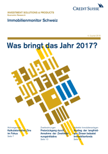 Immobilienmonitor Schweiz 4. Quartal 2016