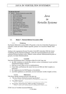 Java in Verteilte Systeme - Joller-Voss