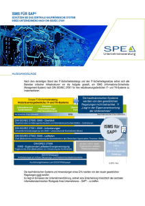ISMS FÜR SAP - SPE Unternehmensberatung GmbH