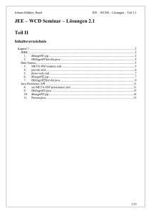 JEE – WCD Seminar – Lösungen 2.1 Teil II