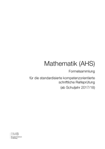 Formelsammlung Mathematik (AHS)