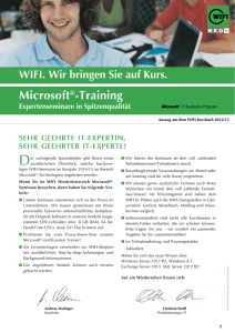 Microsoft®-Training - WIFI Niederösterreich