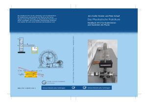 Jörn Große-Knetter und Peter Schaaf Das Physikalische Praktikum
