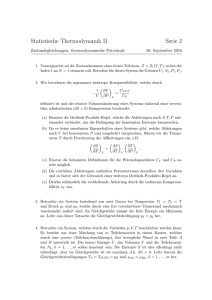 Serie 02: Zustandsgleichungen, thermodynamische Potentiale (PDF