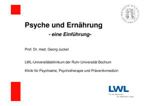Psyche und Ernährung - Klinik für Psychiatrie, Psychotherapie und