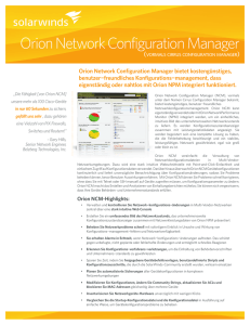 Orion Network Configuration Manager