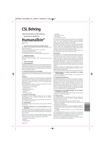 Gebrauchsinformation Humanalbin ® für den Anwender