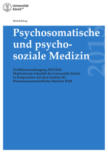 Psychosomatische und psycho- soziale Medizin - UZH