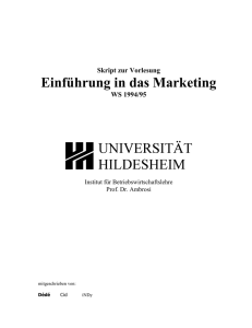 Einführung in das Marketing