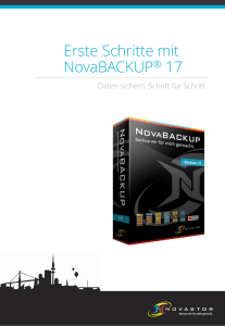 Erste Schritte mit NovaBACKUP® 17