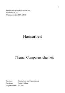 Hausarbeit - Friedrich-Schiller