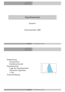 Hypothesentests