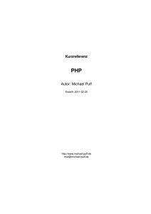 Kurzreferenz PHP