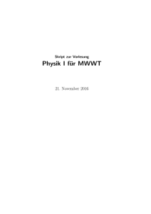 Physik I für MWWT