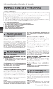Panthenol-Sandoz 5 g / 100 g Creme