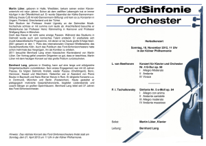 Orchester FordSinfonie - Ford Freizeit Organisation