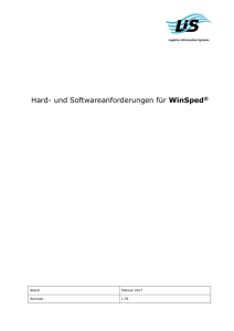 Hard- und Softwareanforderungen für WinSped