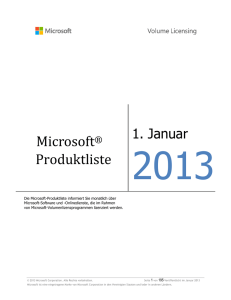 Microsoft® Produktliste