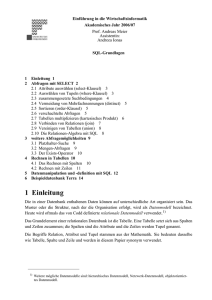 SQL-Grundlagen - Informatikdidaktik