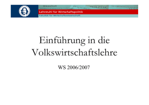 Einführung in die Volkswirtschaftslehre