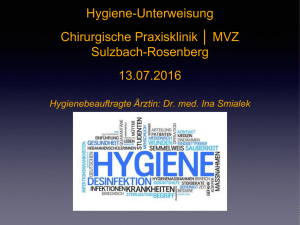 Hygiene-Unterweisung MVZ Sulzbach