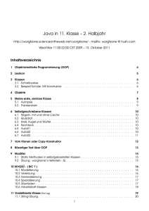 Java in 11. Klasse – 2. Halbjahr - worgtsone.scienceontheweb.net