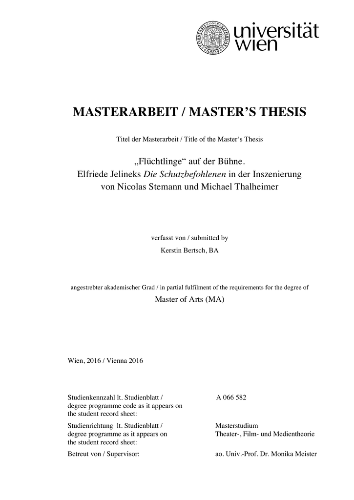 master of thesis