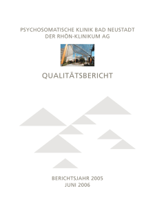 Strukturierter Qualitätsbericht 2005