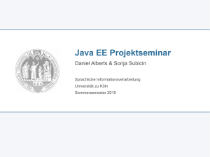 Java EE Projektseminar - Sprachliche Informationsverarbeitung