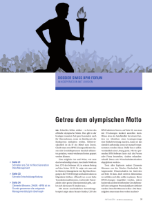 Swiss BPM Forum Dossier 2013 netzwoche