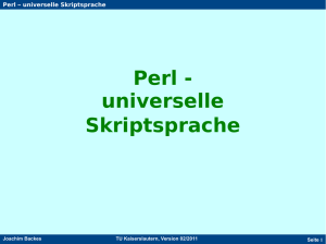 Perl - universelle Skriptsprache - TU Benutzer