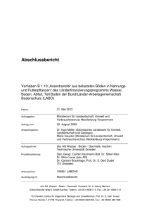Leitfaden: "Arsentransfer aus belasteten Böden in